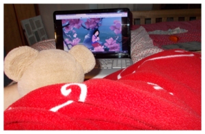Disney, blankets and bears - perfect relaxation.